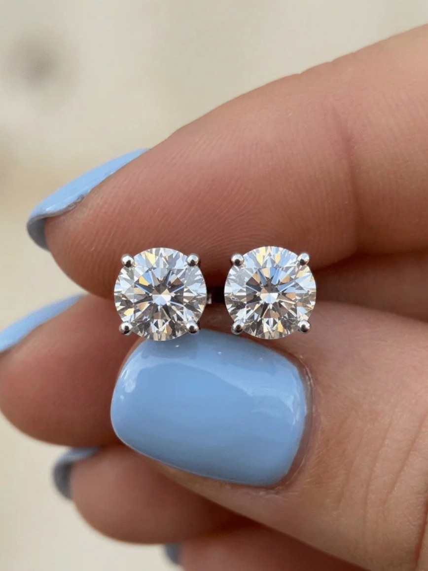 Vvs1 Diamond Earrings 1 Ct Total Weight Vvs1 Diamond Earrings 1 Ct Total Weight